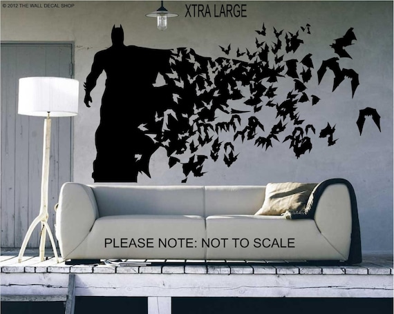 Batman ( Xtra Large Size) - Wall Decal - Wall art Sticker - ( Black