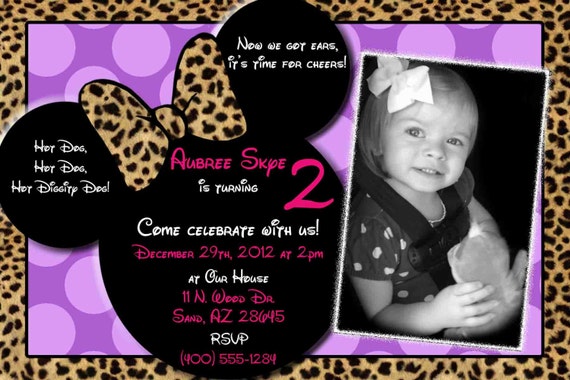 Free Minnie Mouse Invitations Personalized 6