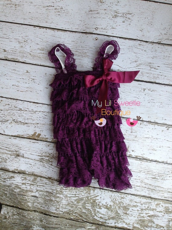 Plum / Eggplant / deep purple Vintage style Lace Petti