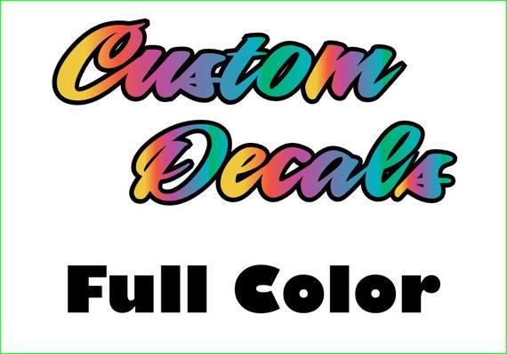 Custom Decals Printed Full Color Vinyl Decal 4 Color