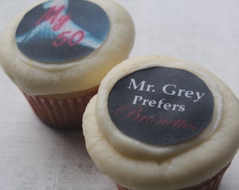 15 Count - 50 Shades of Grey Party, Edible Cake Topper
