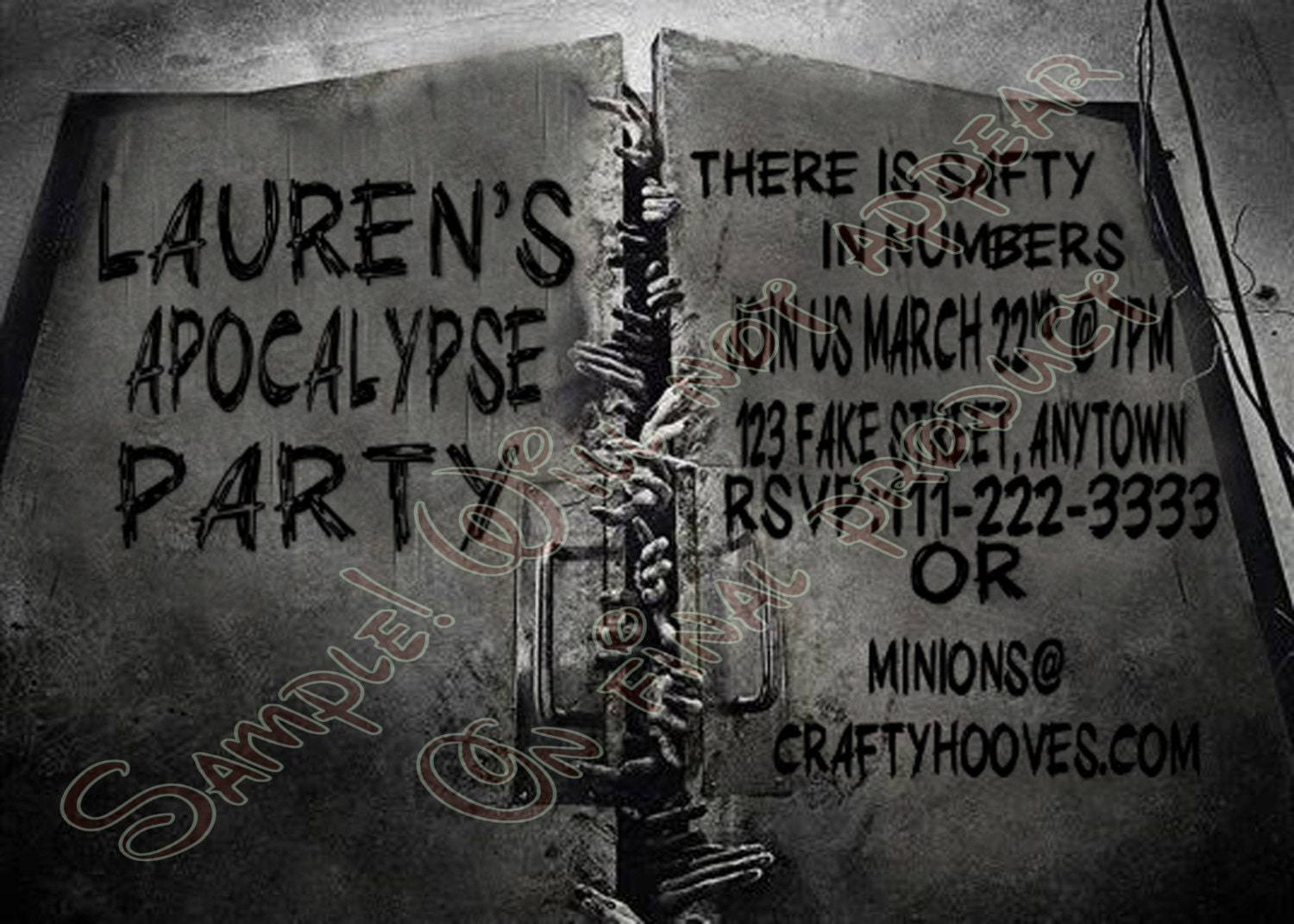 Walking Dead Party Invitations 6