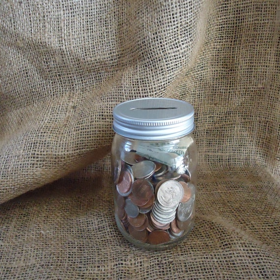 Slotted Mason Jar lid coin jar lids for banks donation jar