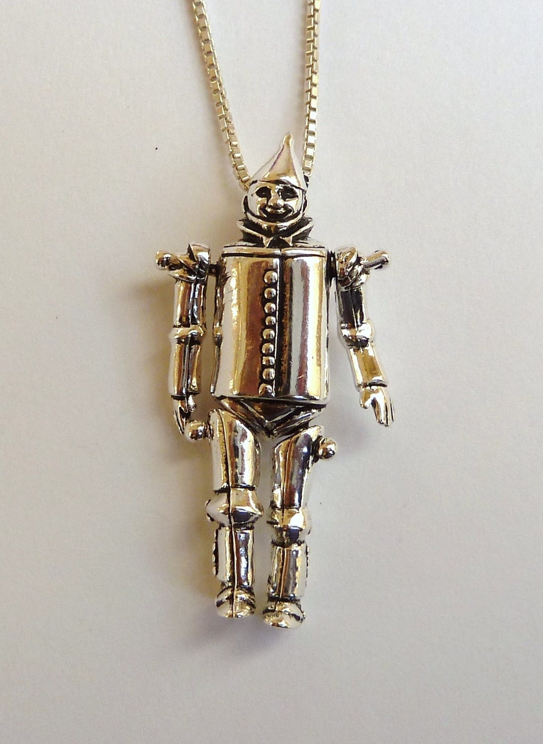 Sterling Silver Moveable Wizard of Oz Tinman Necklace