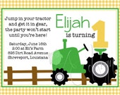 Homemade John Deere Birthday Invitations 2