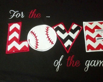 For the Love of the Game Womens T- Shirt, Baseball/ Softball You choose ...