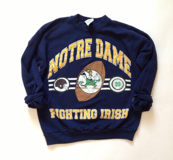 Notre Dame Football Crewneck Sweatshirt Fighting by TheGussyOwl