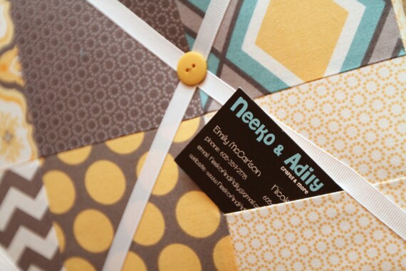 16 x 20 Message Board - Yellow, Gray & Blue