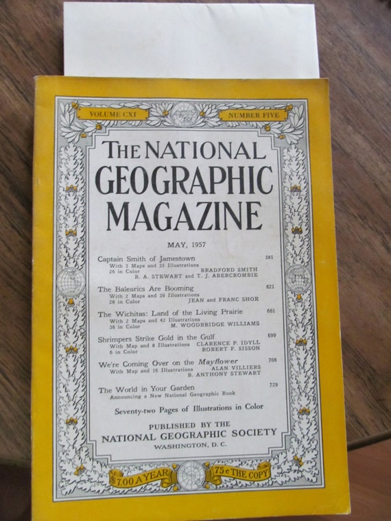 1957 National Geographic vintage May magazine by lolatrail on Etsy