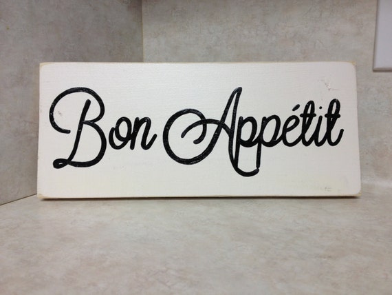 Items similar to Bon Appetit Sign on Etsy