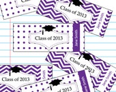 Graduation Hershey Candy Bar Wrapper Labels - Printable PDF - Custom Colors Il_170x135