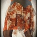 Bali wood shop leather and lace skirt brown and orange - gypsy - fairy - steampunk - amazone - trance - tribal - nomad