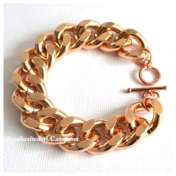 NEW 440 ROSE GOLD CHUNKY BRACELET - rose gold bracelet