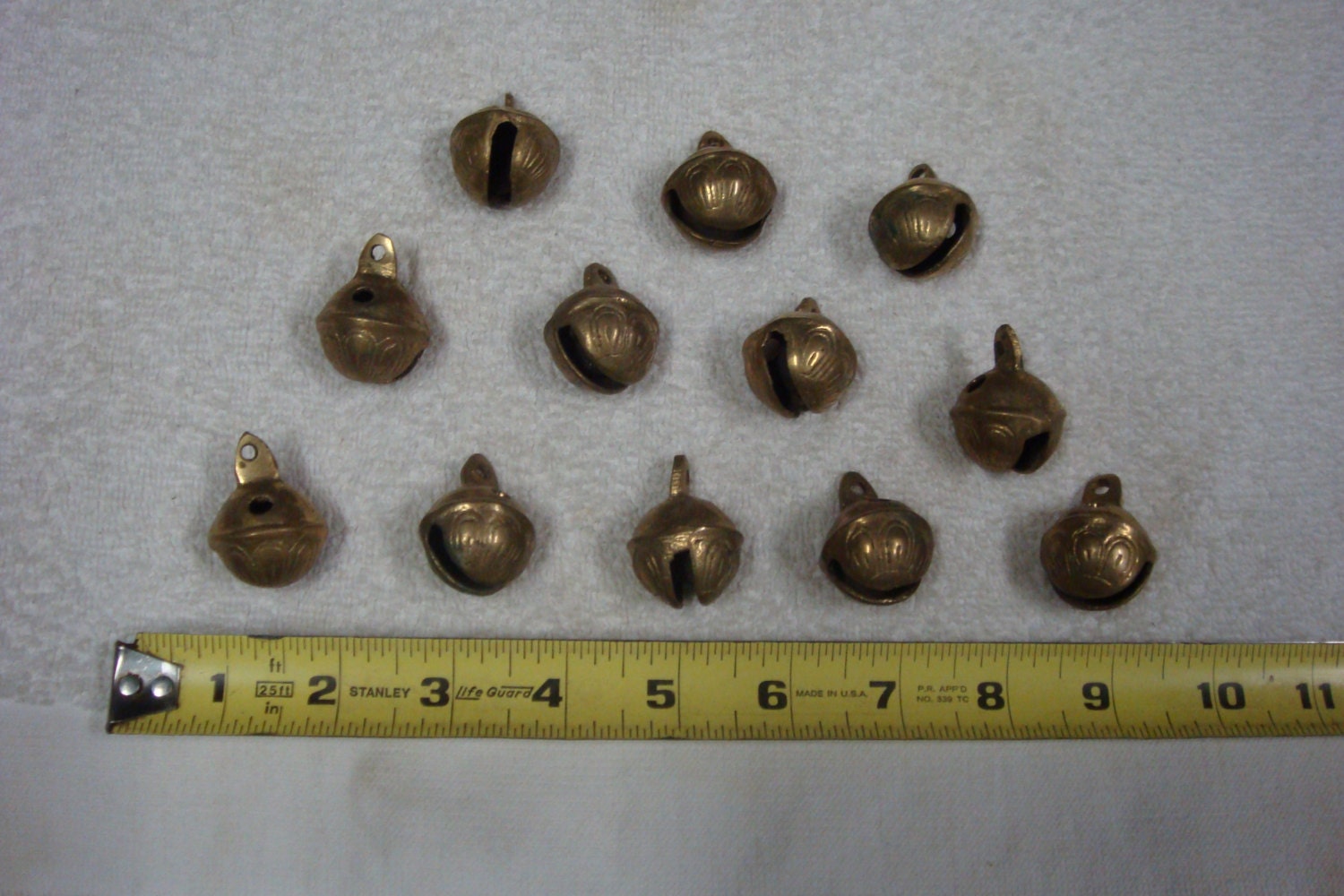 101 inch solid cast brass plated bells