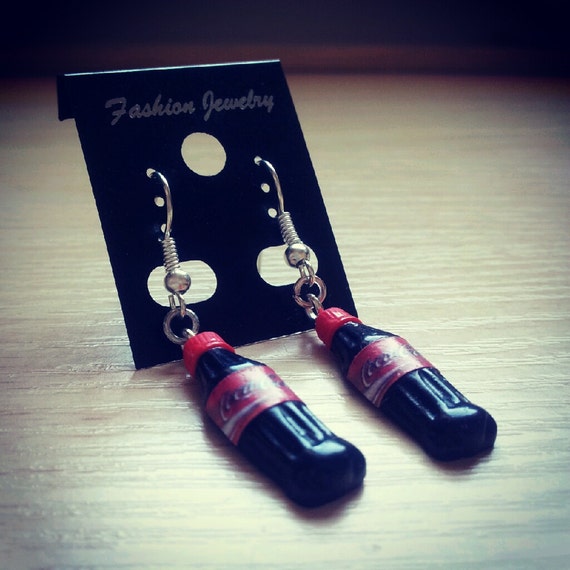 Cola bottle dangle earrings