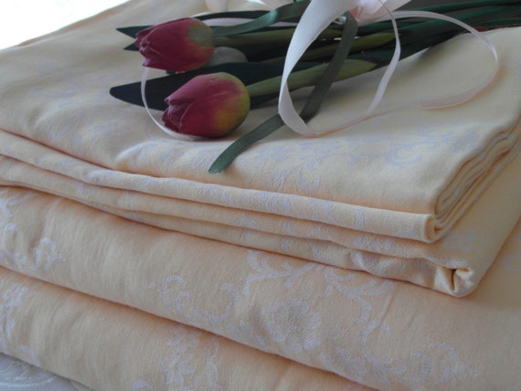 Bettwäsche set damast baumwolle apricot von timelessgiftsandmore