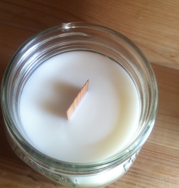 16 oz WOOD Wick Soy Candle- Vegan- Organic- GMO and Pesticide FREE- Renewable- Choose your scent