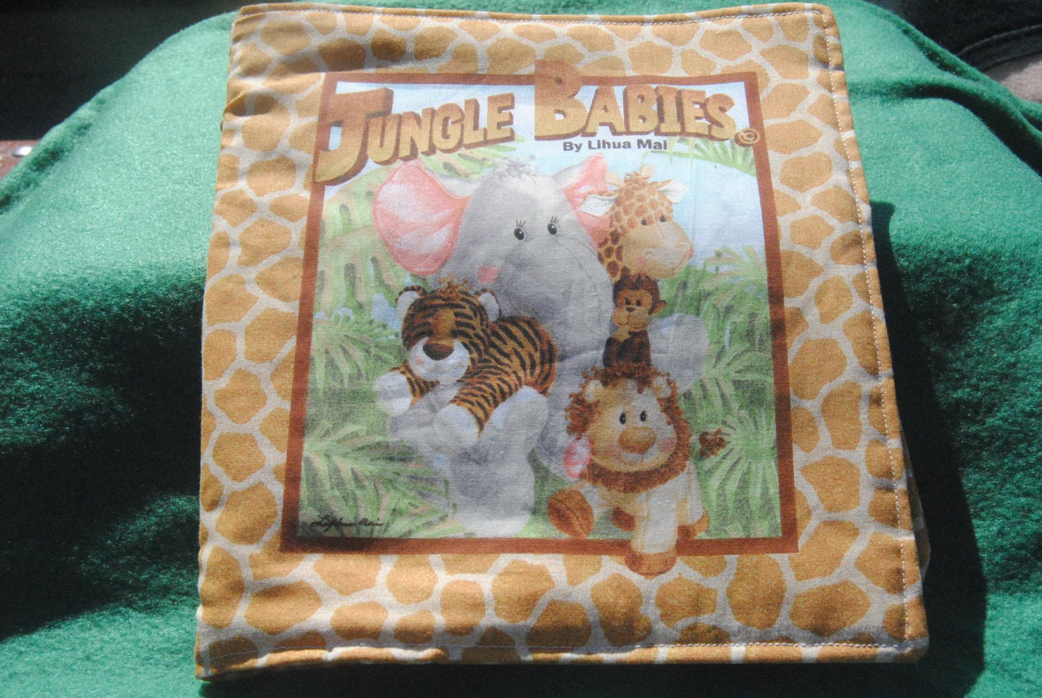 Jungle Babies Fabric Book by Sewing4Babies on Etsy