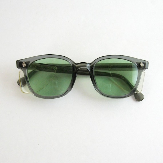 Vintage Ao Green Safety Glasses American Optical Eyewear