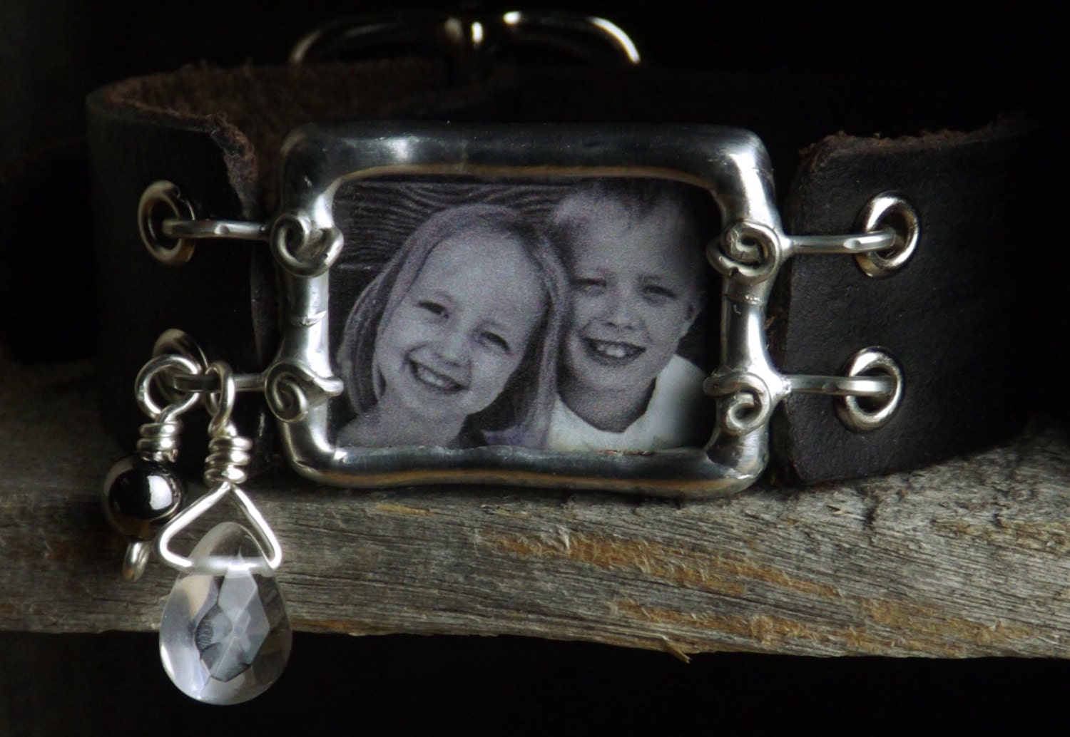 Custom Soldered Bracelet with Leather Band