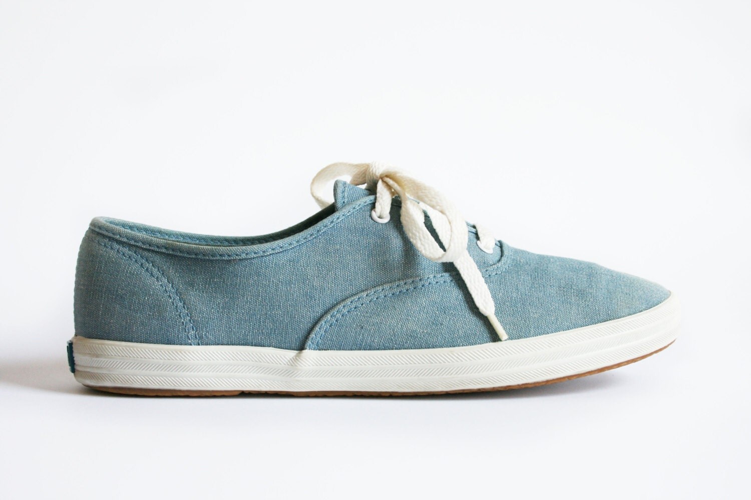 Vintage Keds / Light Blue Denim / Womens / US Size 8