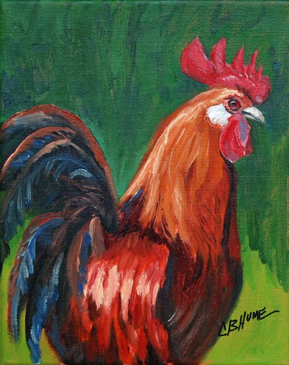Red Rooster New Orleans Louisiana Wildlife Art