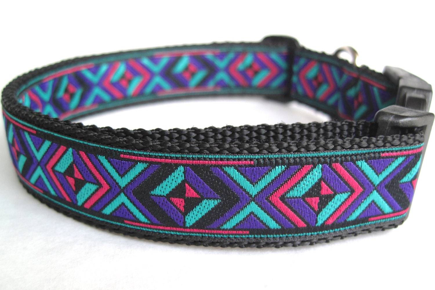 Aztec Geo Dog Collar Customizable by ThePerkyPet on Etsy