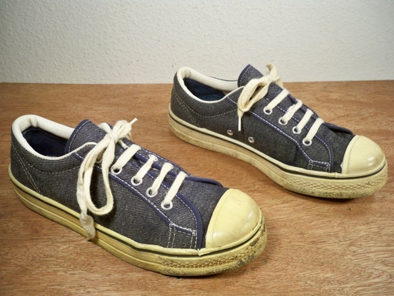 Vintage 1960's Made in USA Blue Canvas Low Top Men's by Joeymest