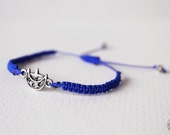 1001 Nights - Bracelet macramé different colors available, moon & star beads, two indian beads