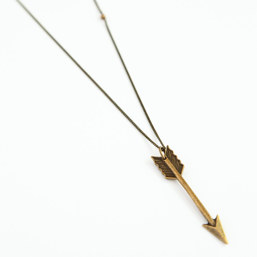 Arrow necklace THE ARCHER in Bronze // Large by BohemianFringe