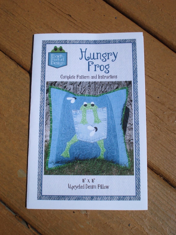 frog reading pillow