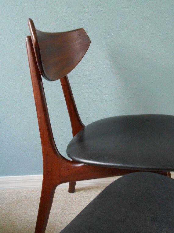 Mid Century Danish Modern Dining Chairs Set of 4