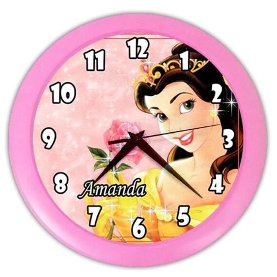 Personalized Disney Princess Belle Wall Clock