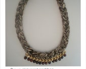 Brown statement necklace
