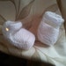 Stunning Baby Booties/ Shoes In White By Handmade Little Creations