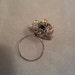 Stunning Ooak Retro Boho Ellipsoid Fine Cut Bead and Wire Nest Beaded Ring - With Adjustable shank