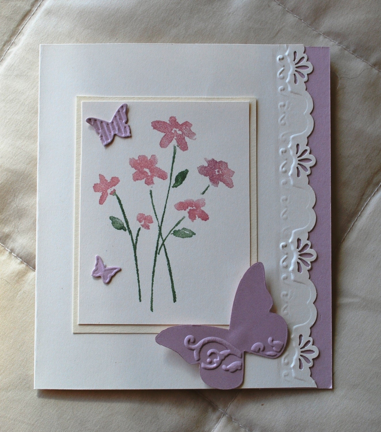 Handmade Card Butterfly Mother's Day Birthday Wedding