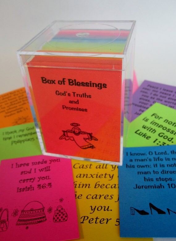 hope verses bible using Cards of Encouragement Verse Bible Box Blessings 200 Scripture