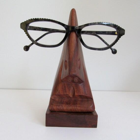 Wooden Eyeglass Holder Vintage Mid Century by MothEatenDeerHead