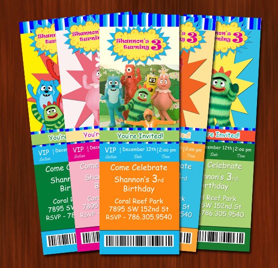 Yo Gabba Gabba Birthday Invitations 8