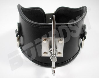 Bondage Restraint Leather Posture Collar with a Strong metal Nail - SUPERIOR QUALITY, bdsm restraints for fetish slave, Mature