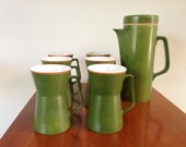 LaGardo Tackett Coffee/ Teapot With Six Hour Glass Cups