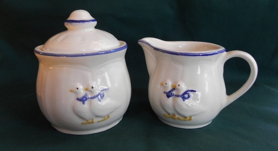 Cream & Sugar Bowls with Ducks – Haute Juice