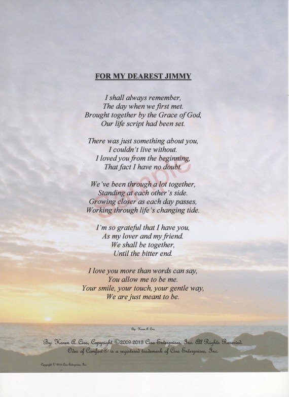 Five Stanza Version I Personalized My Dearest...