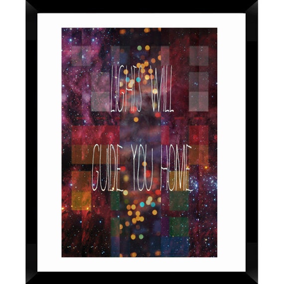 Items similar to Coldplay Lights will Guide You Home Poster on Etsy