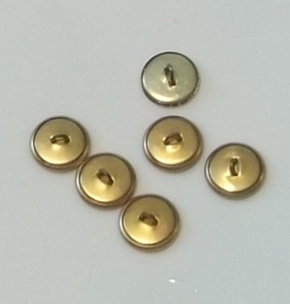 Gold metallic shank buttons from HeartfullyCheryl on Etsy Studio