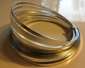 Silver Flat Wire (32.8 feet), silver wire, flat wire, floral wire, DIY floral supply, aluminum wire