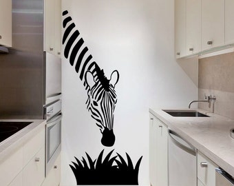Zebra Wall Decal Cute Vinyl Sticker Home Arts Animal Wall Decals Decor  Africa Pattern WT052