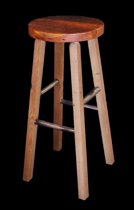 Reclaimed Wood Log Bar Stool
