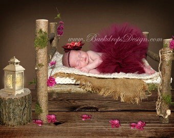 REAL WOOD!!! Photo Prop Log bed Newborn photography prop hand made wooden bed
